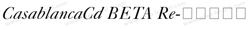 CasablancaCd BETA Re字体转换
